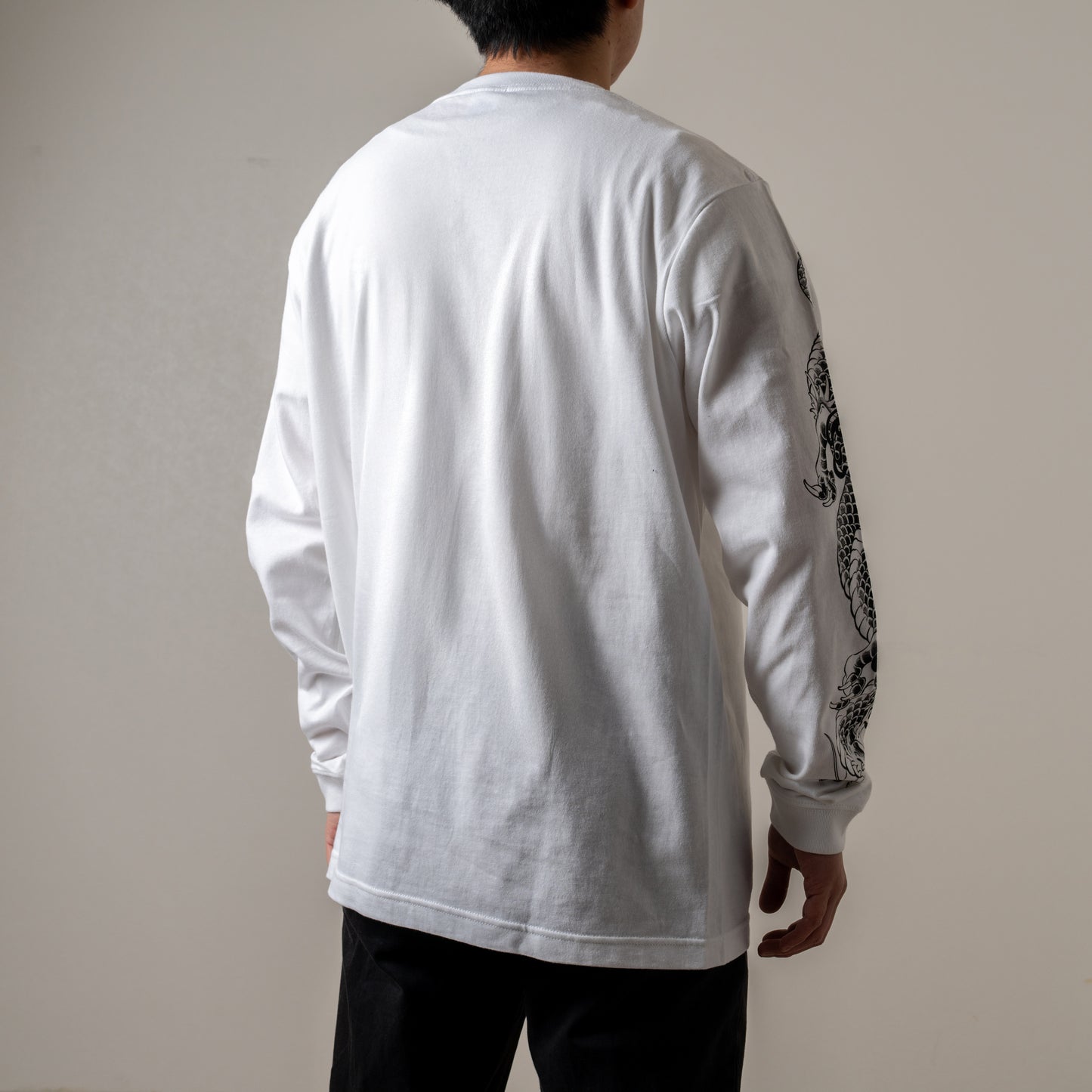 LS2 ロングスリーブ Tシャツ　WHITE　- Ride with Japanese Spirit -