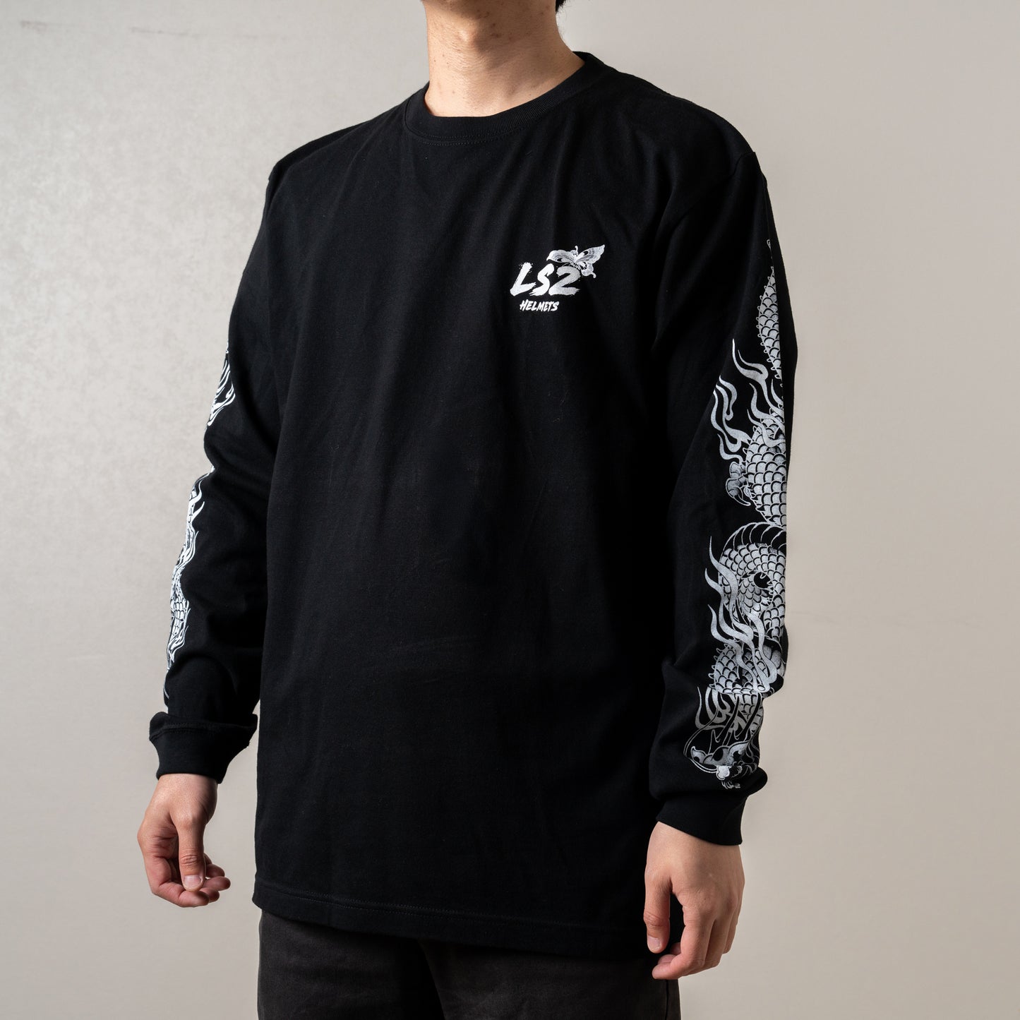 LS2 ロングスリーブ Tシャツ　BLACK - Ride with Japanese Spirit -