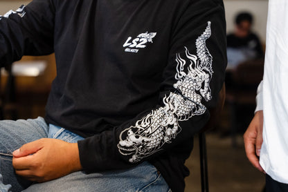 【世界当サイト限定】LS2 ロングスリーブ Tシャツ　BLACK - Ride with Japanese Spirit -